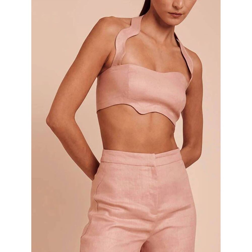NEW AZULU kansas halter top in rosewood pink